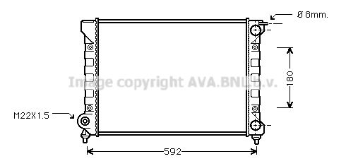 AVA QUALITY COOLING Radiators, Motora dzesēšanas sistēma VWA2045